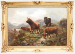Manner of John Shirley Fox - Early 20th Century Oil, Cattle in the Highlands