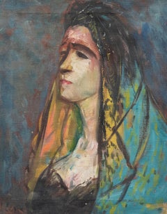 Manner von Joseph Levin (1894-1979) - Russische Schule, Öl, Porträt einer Frau, Ölgemälde