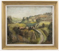 Manner of Kyffin Williams - Framed 20th Century Oil, Valley Landscape