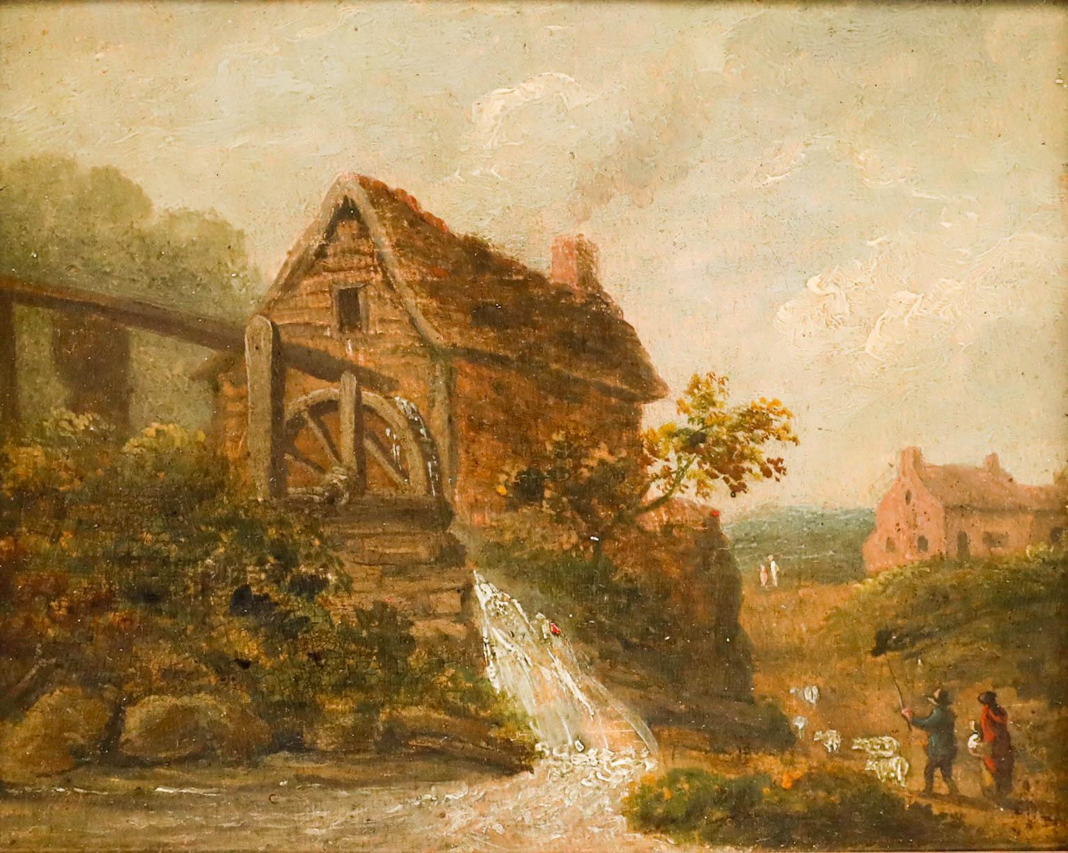 Manner of Patrick Nasmyth - 19th Century Oil, The Watermill - Painting by Unknown