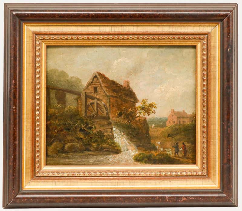 William E Harris - An Undershot Watermill - 19th Century Victorian Oil ...