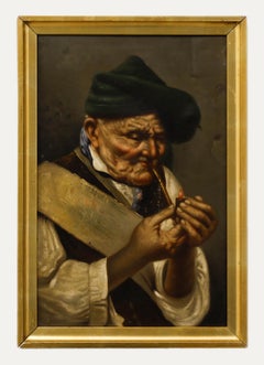 Manner of Salvador Maresca - Early 20th Century Oil, Gentleman with a Pipe