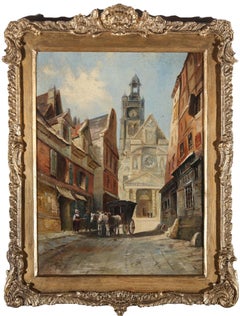 Manner of Samuel Prout (1783-1852) - 19th Century Oil, A Street In Brussels