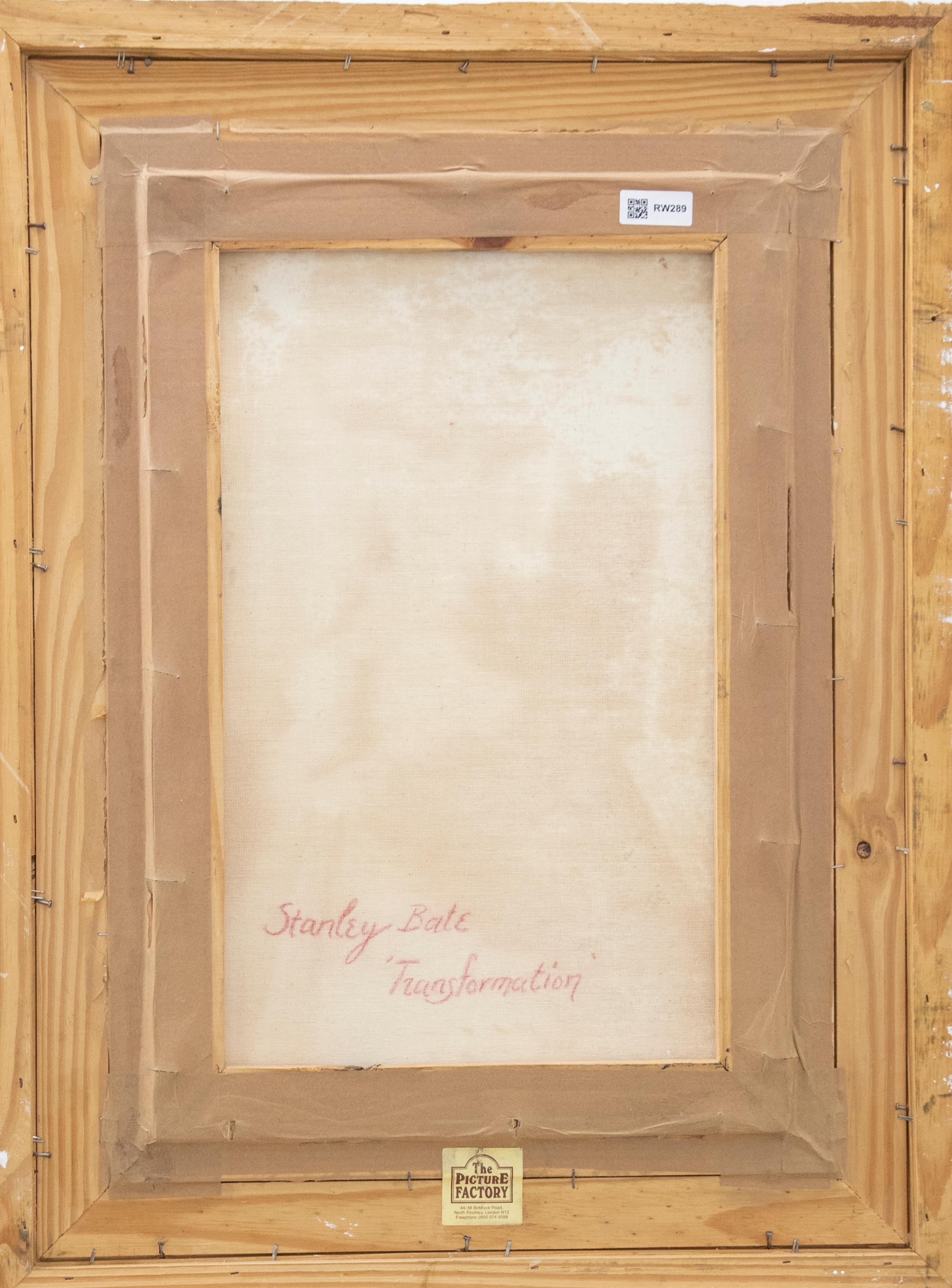 Maniera di Stanley Bate - Scuola americana del XX secolo Olio, Trasformazione - Abstract Painting Grigio di Unknown