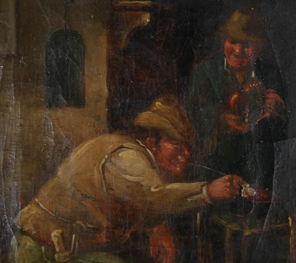 Maniera di Teniers il Giovane (1610-1690) - Olio del 19° secolo, di fantasia? 2