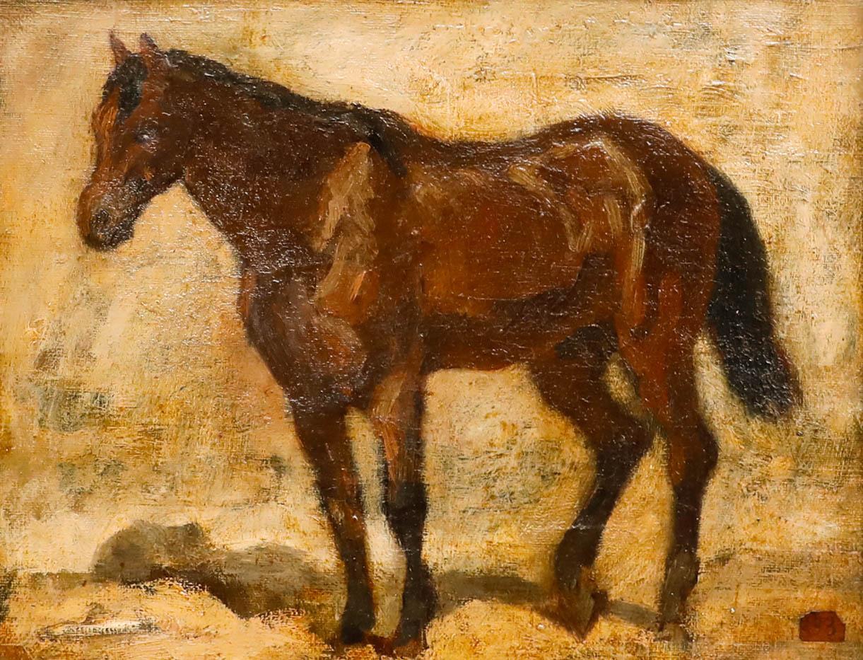 Manera de Theodore Gericault (1791-1824) - Óleo enmarcado de 1893, Estudio equino - Painting de Unknown