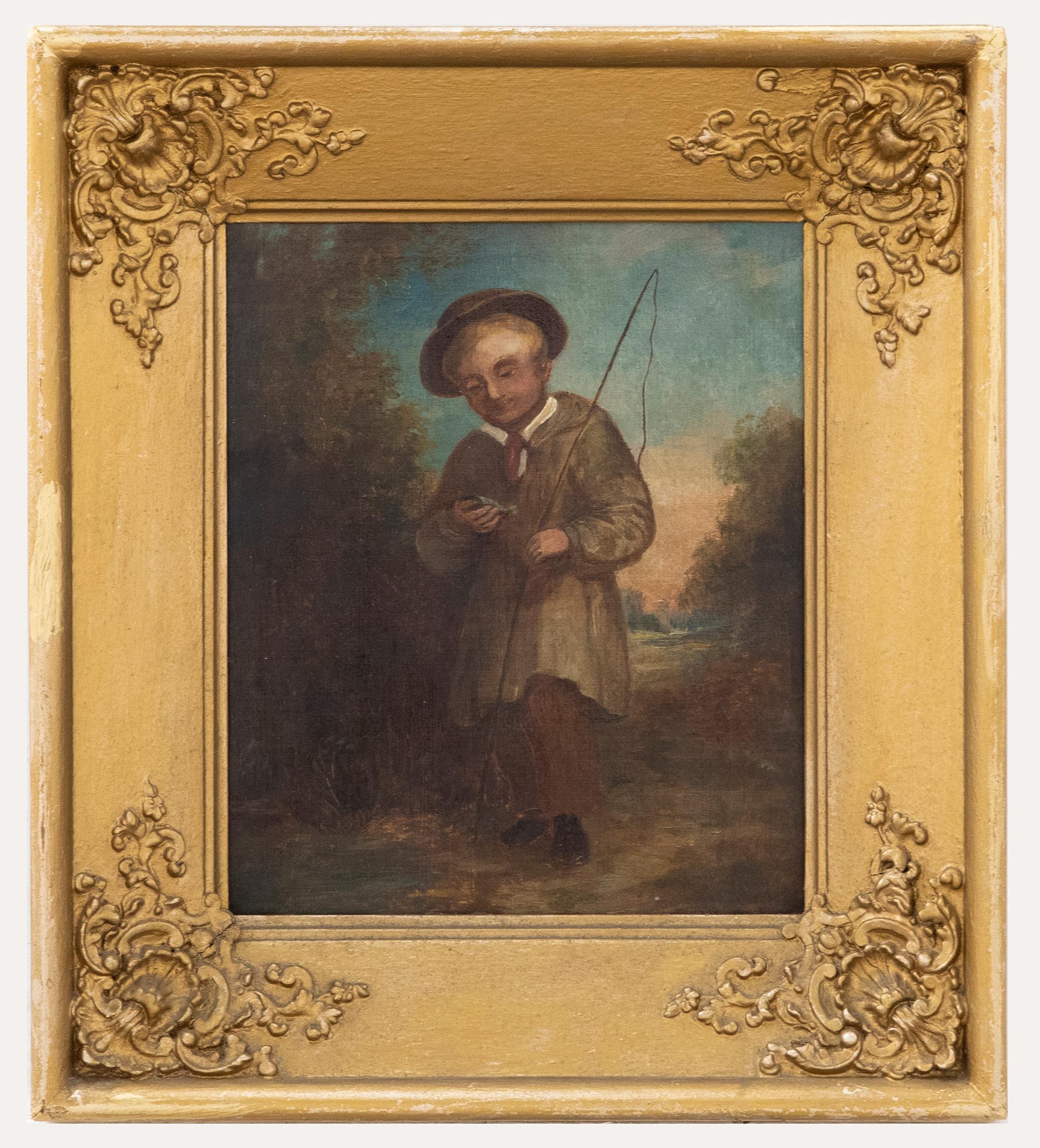 Unknown Figurative Painting - Manner of Thomas Barker of Bath - Mid 19th Century Oil, A Proud Catch