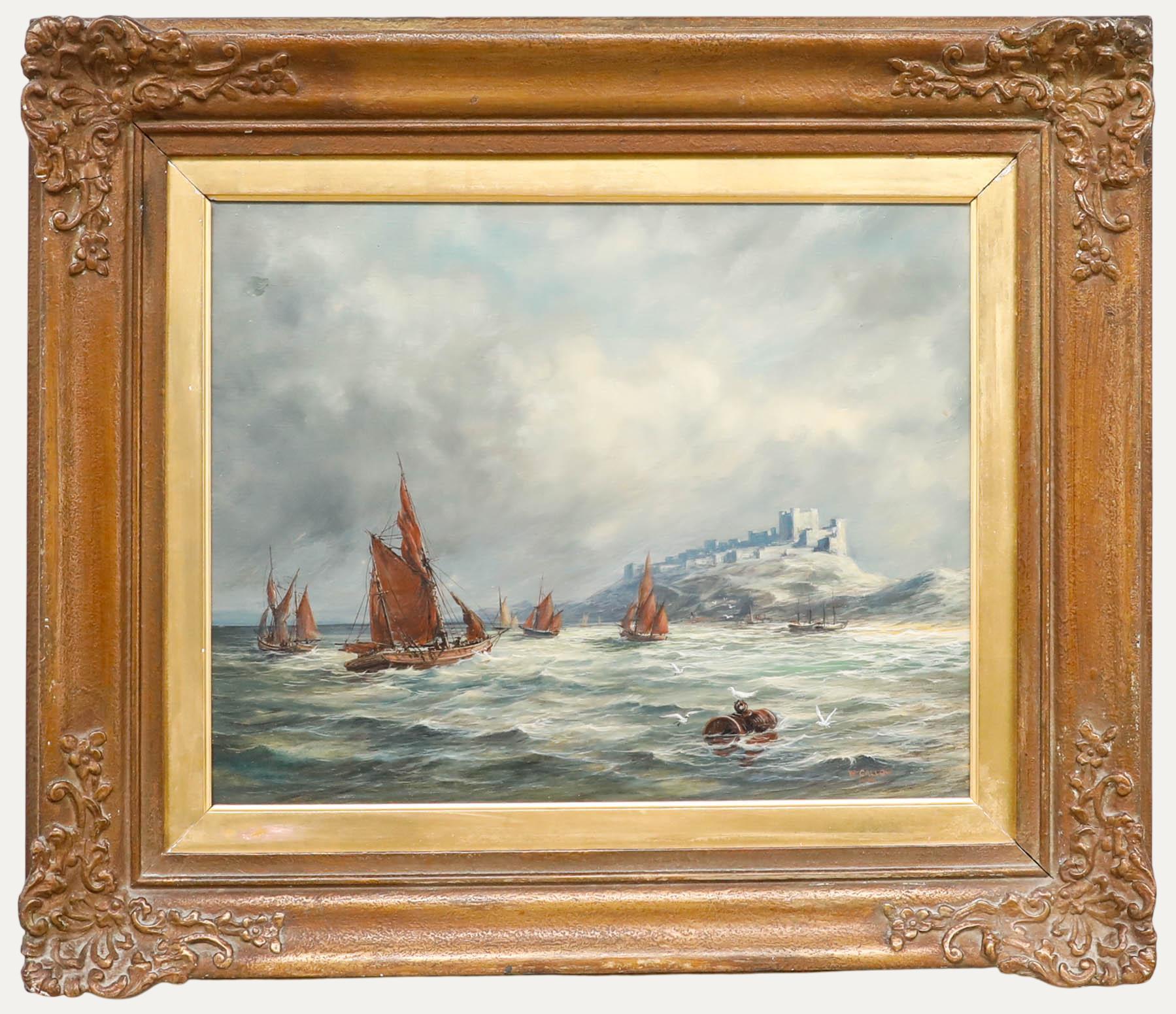 Manner of William Callow RWS (1812-1908) - Oil, Bamburgh Castle from the Sea