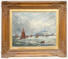 Manner of William Callow RWS (1812-1908) - Öl, Bamburgh Castle vom Meer aus