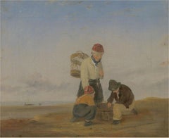 Manner of William Collins RA (1788â€“1847) - Early 20thC Oil, The Young Shrimper