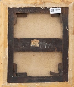 Manera de William Hogarth - Óleo de finales del siglo XVIII, El vendedor de cestas