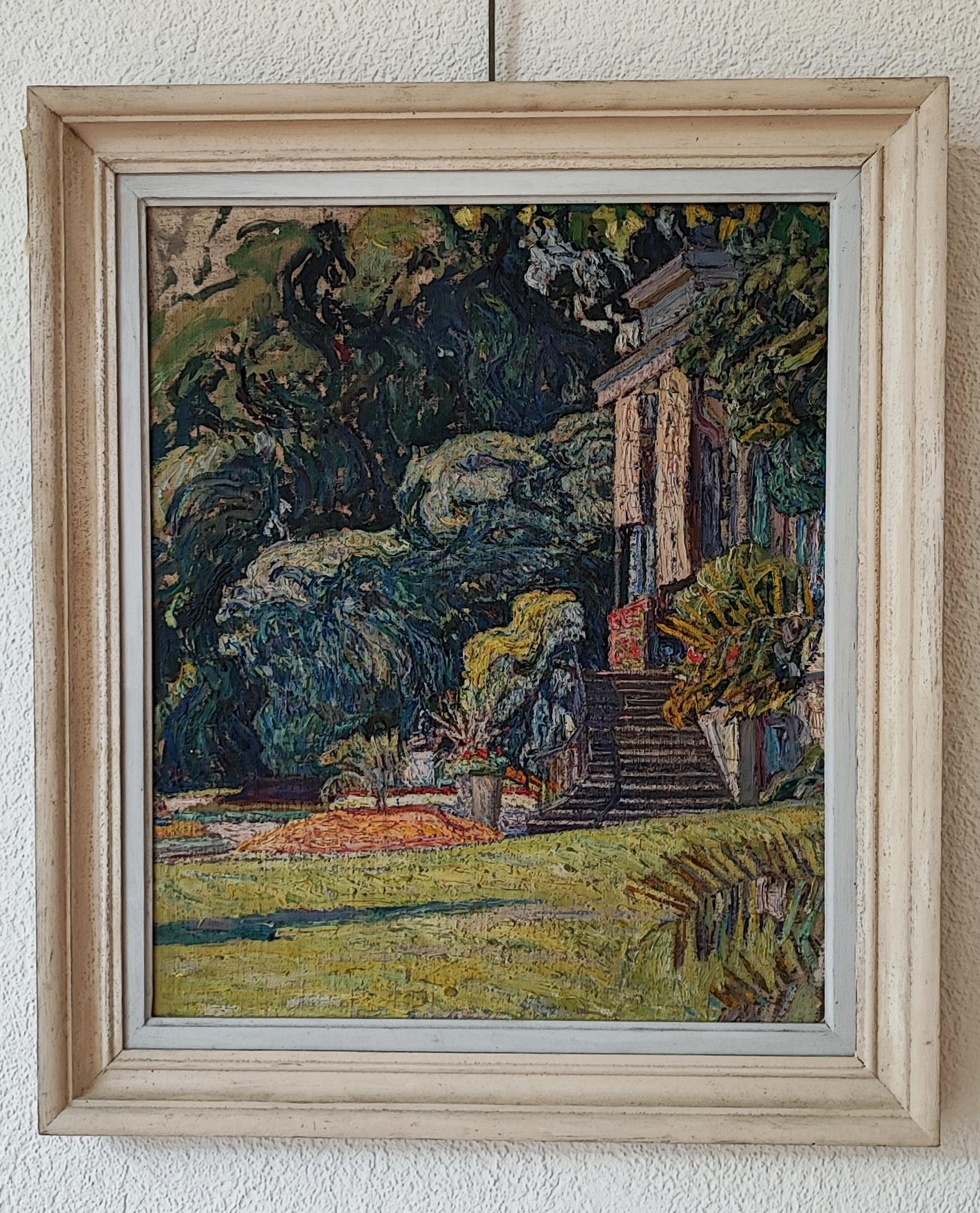 Villa – Painting von Unknown