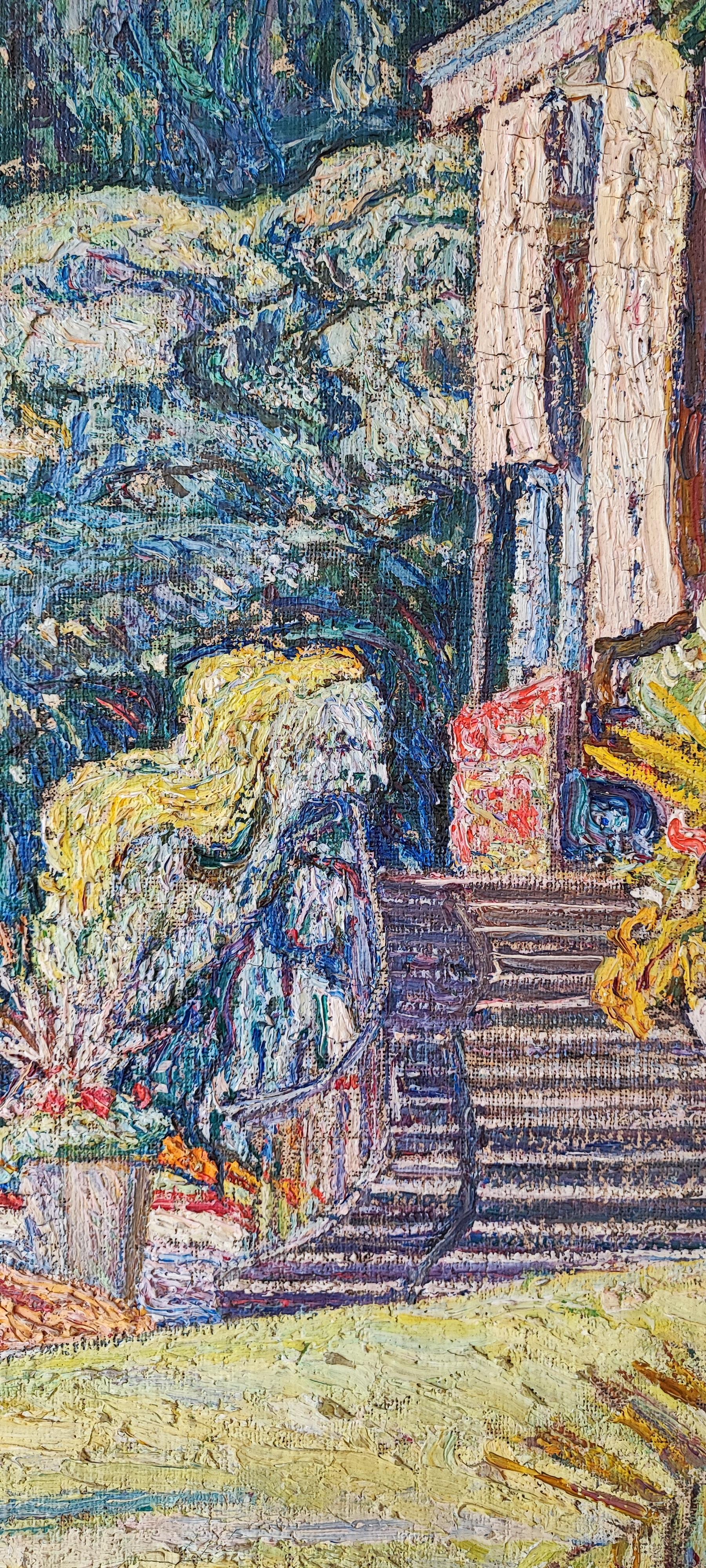 Villa (Schwarz), Landscape Painting, von Unknown