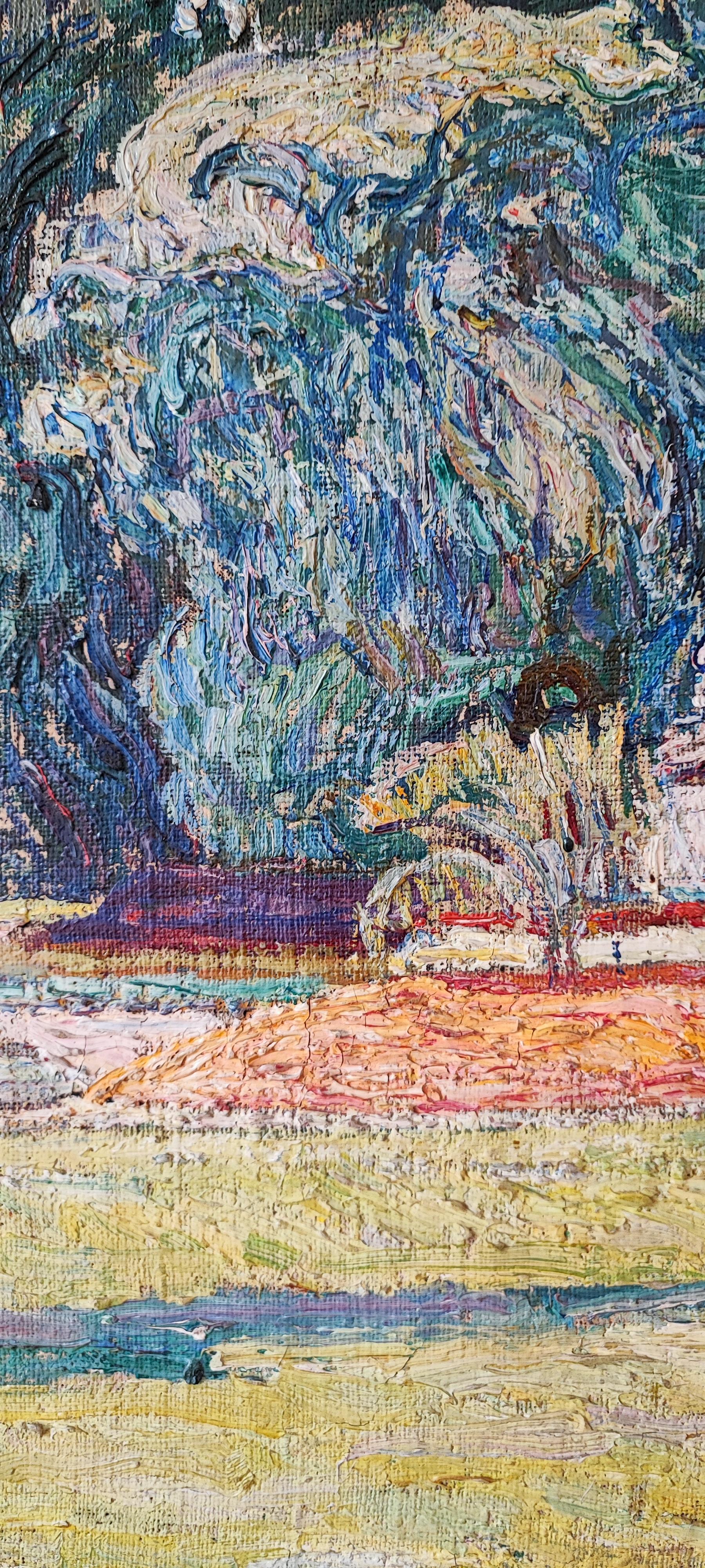 Arbeiten auf Leinwand
Grauer Holzrahmen
75.5 x 65 x 4 cm
