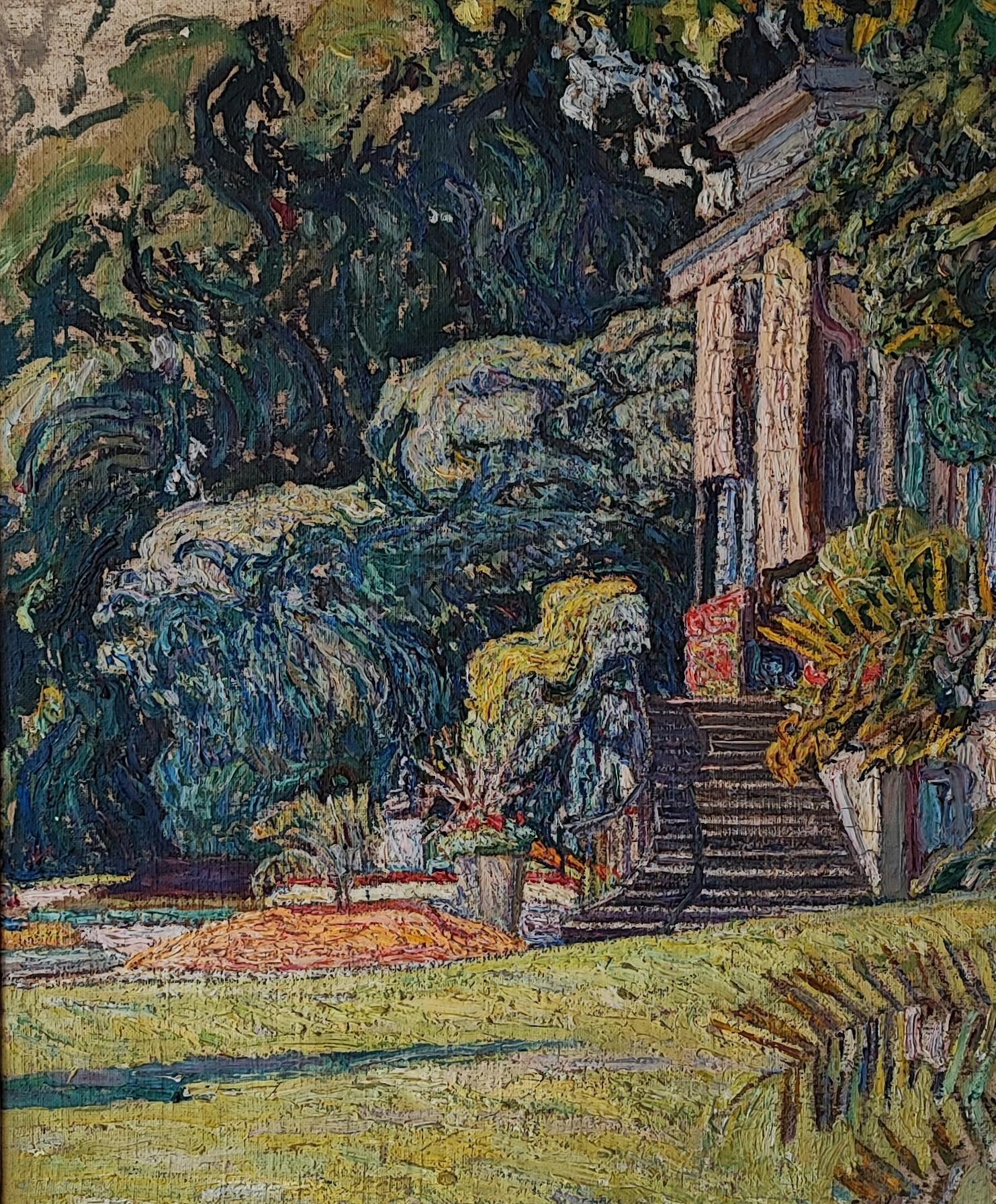 Unknown Landscape Painting – Villa
