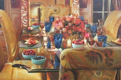 Interior Architectural Painting of a Dining Room