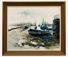 Marc Chapaud (b.1941)  - French School 20th Century Oil, Vendée, Parcs à Huîtres