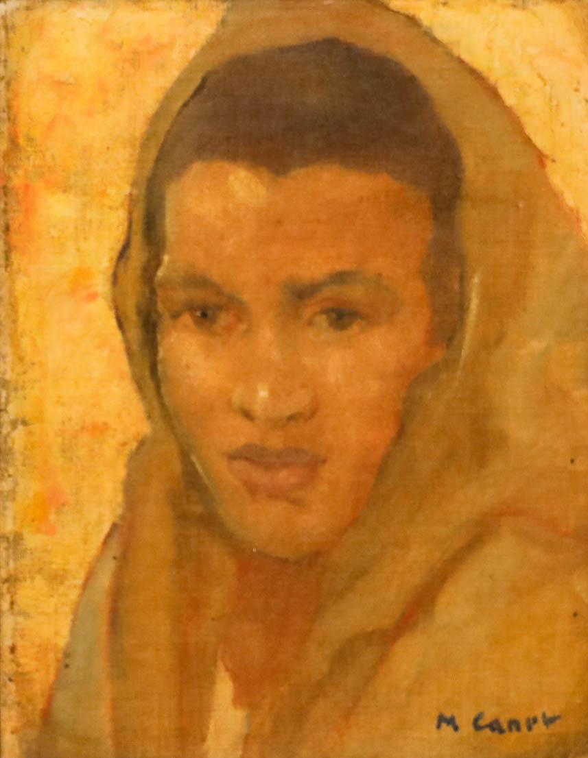 Marcel Canet (1875-1959) - Huile du début du 20e siècle, étude du portrait d'une femme - Painting de Unknown