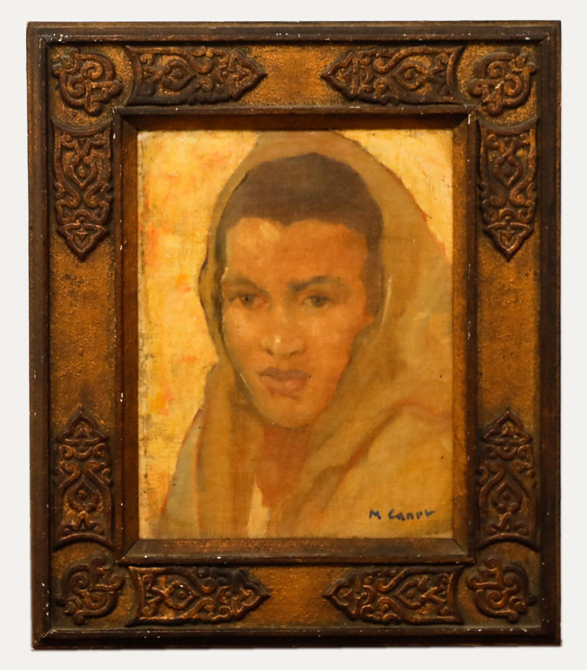 Marcel Canet (1875-1959) – Ölgemälde, Porträtstudie einer Frau, frühes 20. Jahrhundert