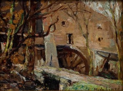 Marcel de Lincé - Impressionist 1935 Oil, The Watermill