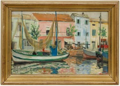 Marcel Schwarz (1914-1985) - Huile encadrée de 1966, Port de Cassis