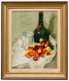 Marcelle Perin - Mid 20th Century Oil, Cherries and Port