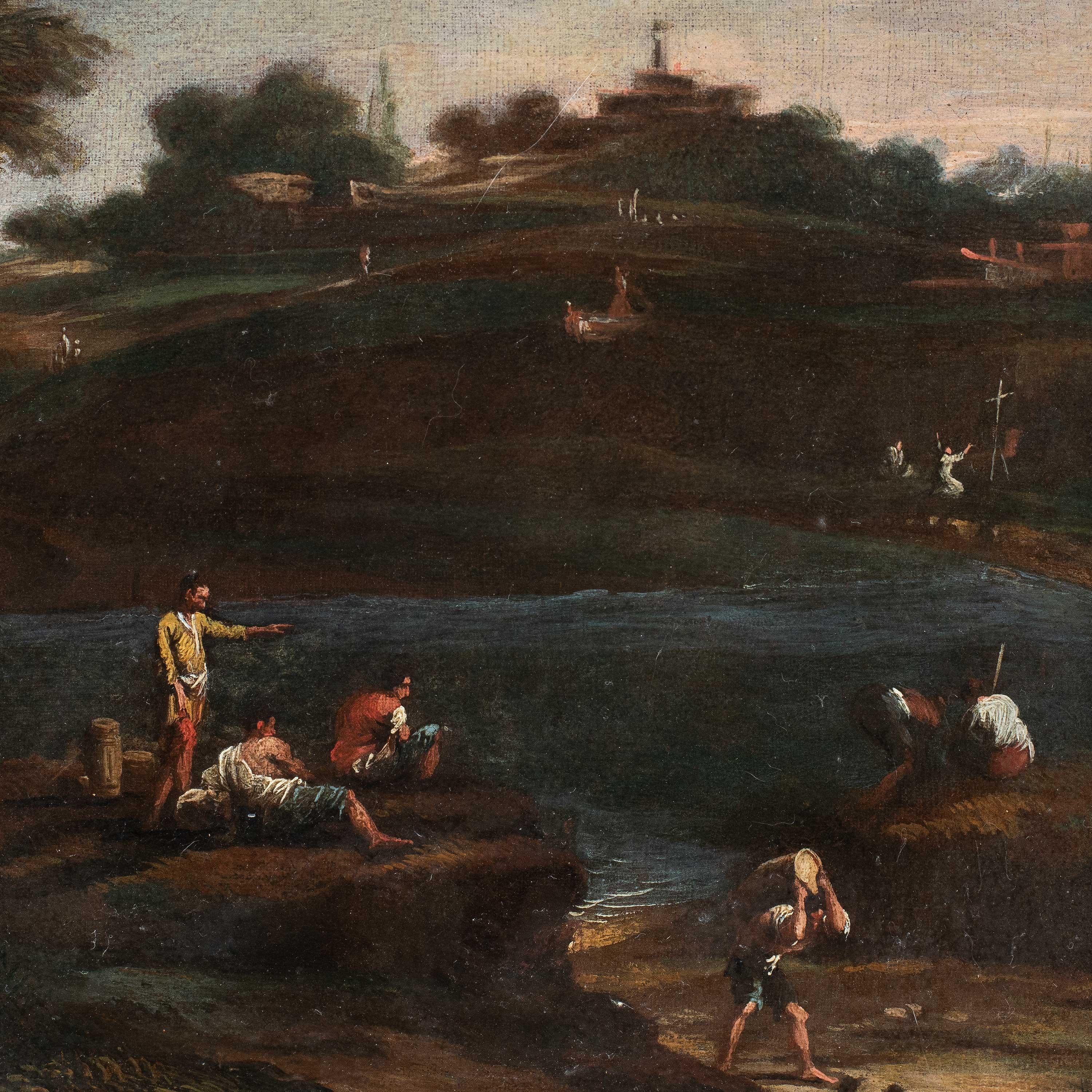 Marco Ricci follower (Venetian painter) - 18th century landscape painting - Painting by Unknown
