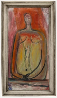 Margaret Hunter (b.1948) - Framed Contemporary Oil, Separate Beings- Female