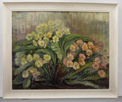 Margaret Tatton - Framed Mid 20th Century Oil, Still Life of Primula