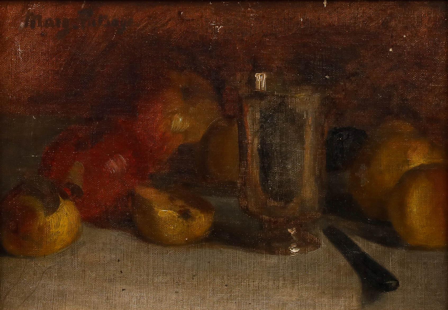Marguerite Putsage (1868-1946) – Ölgemälde, geriffelte Äpfel, frühes 20. Jahrhundert – Painting von Unknown