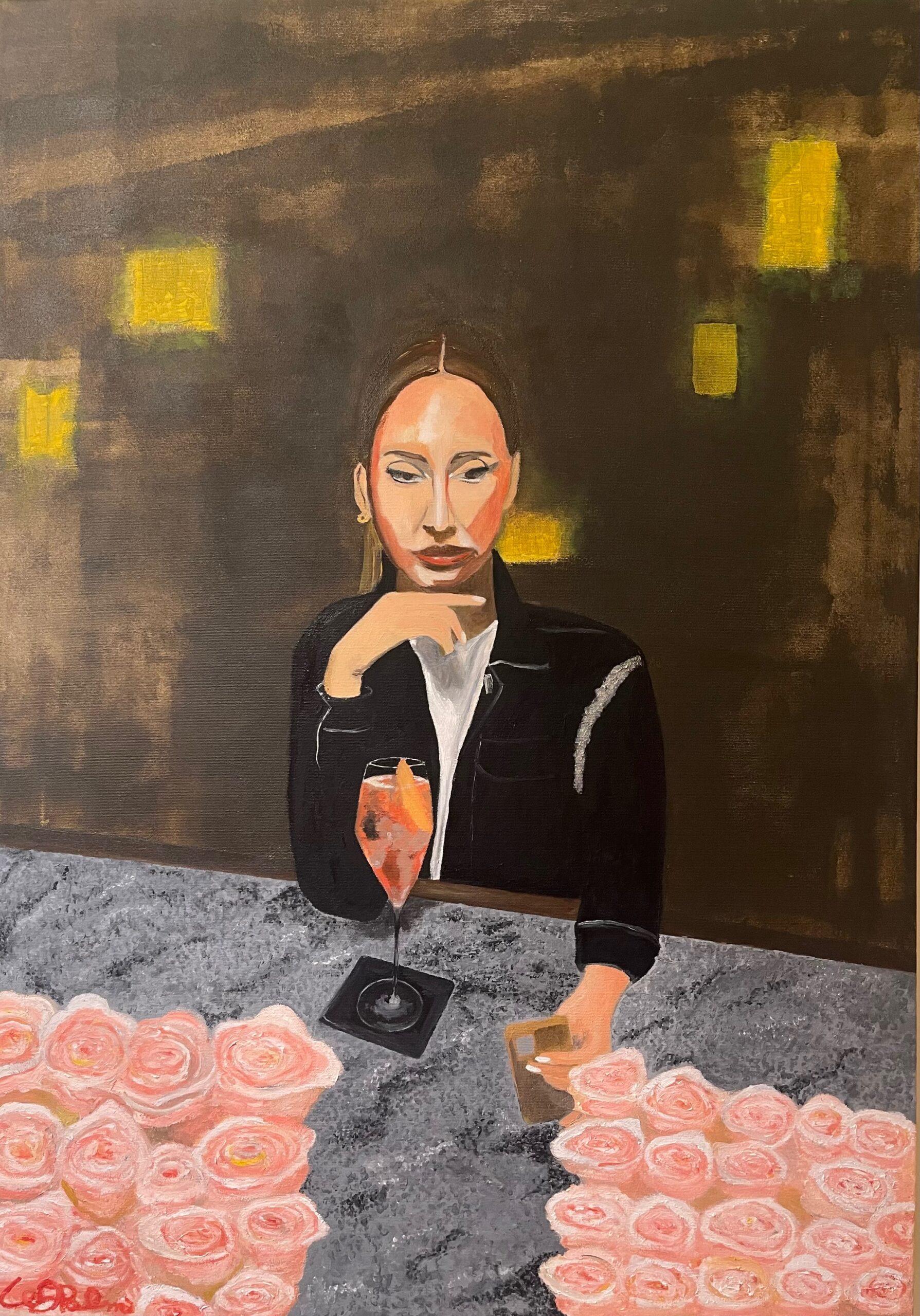 Maria an der Bar von Vincenzo Di Palma – Painting von Unknown