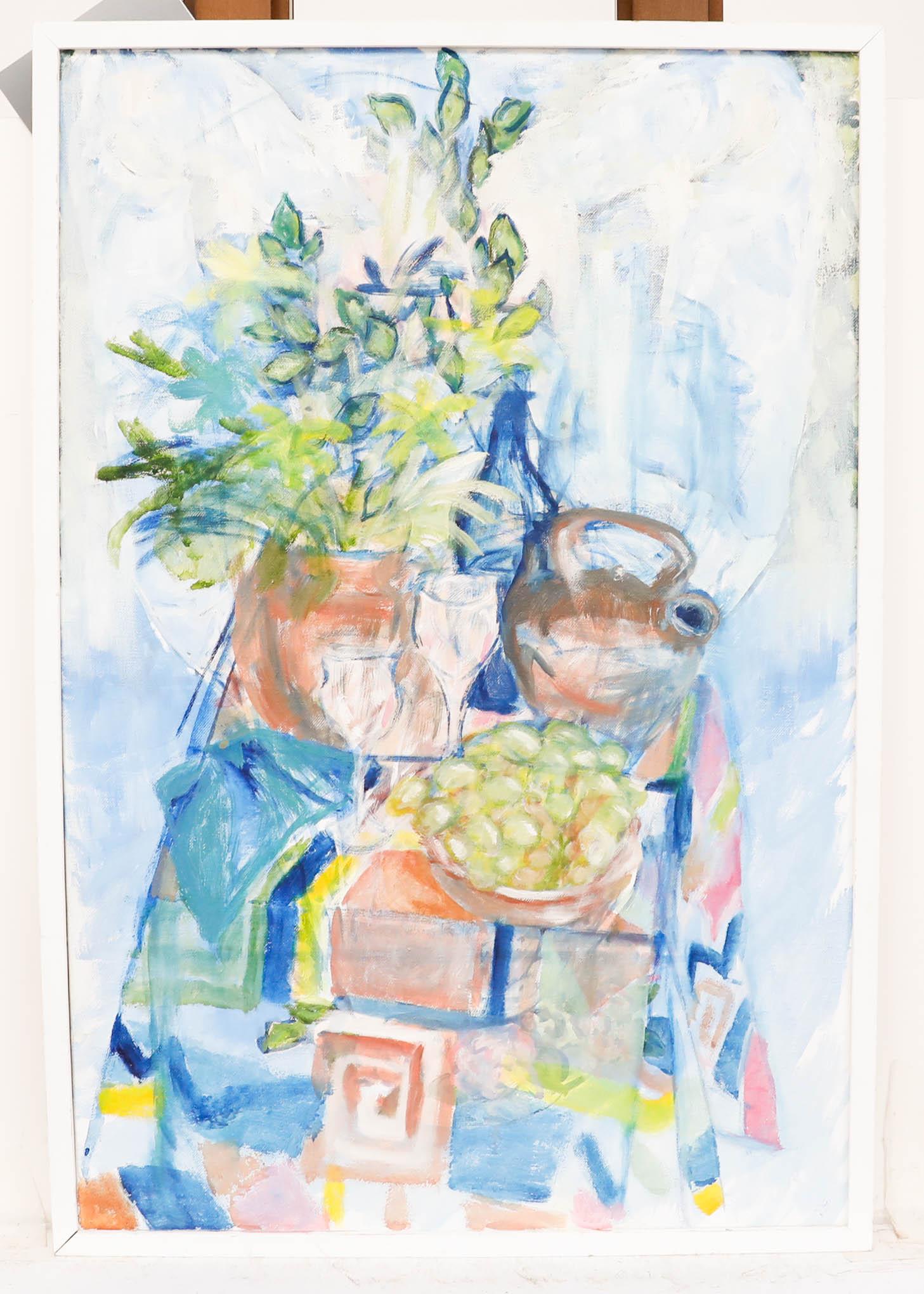 Unknown Still-Life Painting – Maria Heitel (1937-2023) - 2007 Öl, Geliebtes Paar