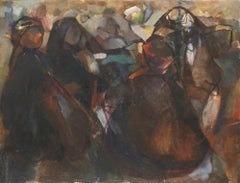 Maria Medvecka (1914-1987) - 1968 Slovak Oil, A Gathering