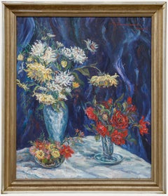 Maria Zimmermann-Dursch (1881-1971) - Oil, Chrysanthemums and Roses