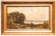 Marianne Fiedler (1864-1904) - Spätes 19. Jahrhundert Öl, Studie am See mit Figur