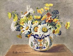 MARIE CHAUTARD-CARREAU – FINE EARLY 20thC FRENCH IMPRESSIONIST FLOWER PAINTING