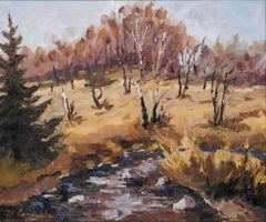 Marie Lambrexhe (1921-1998) - 20. Jahrhundert Öl, Birkenlandschaft