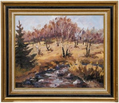 Marie Lambrexhe (1921-1998) - 20th Century Oil, Birch Landscape