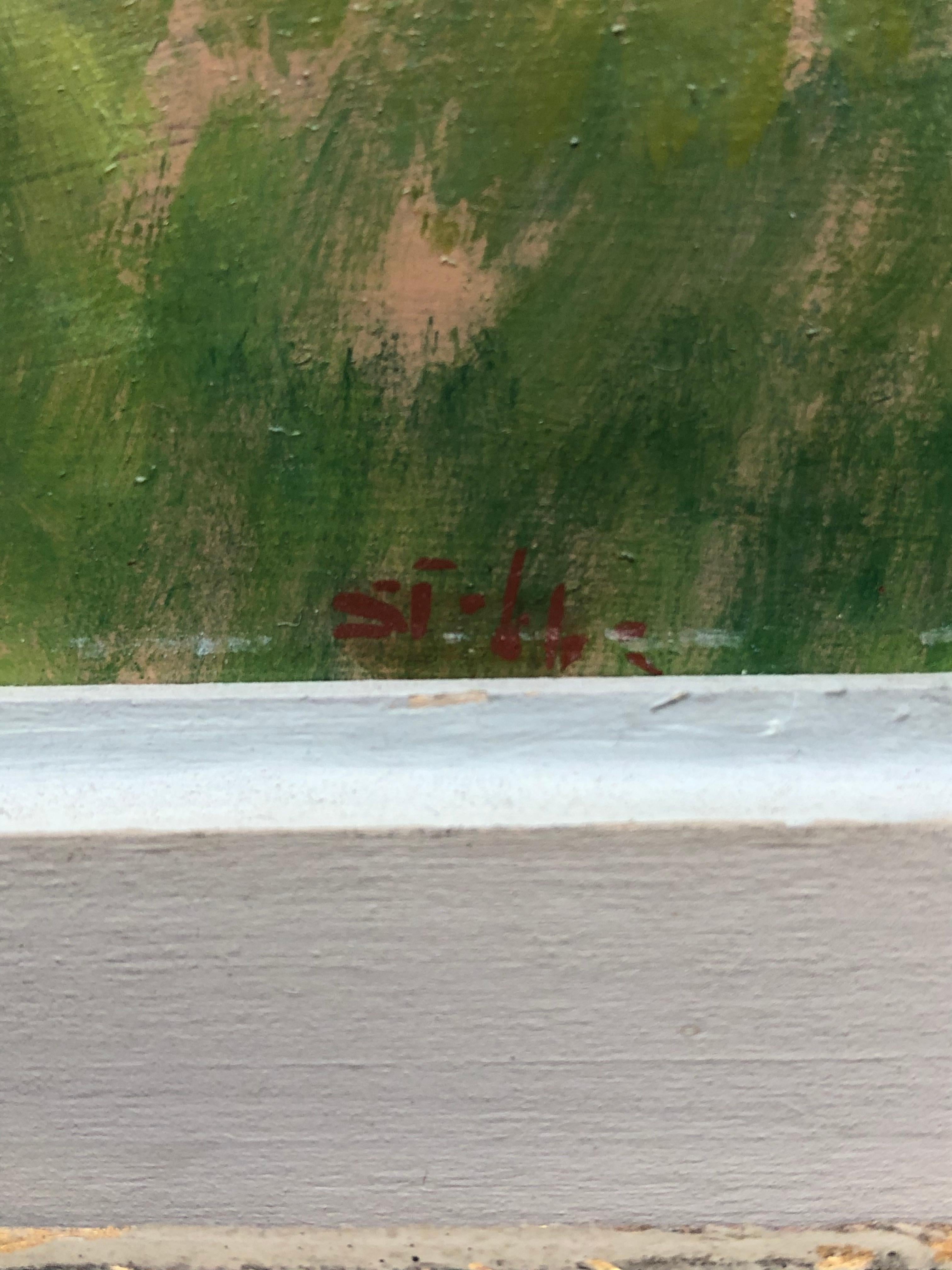 Marie Stobbe Öl auf Karton im Angebot 1