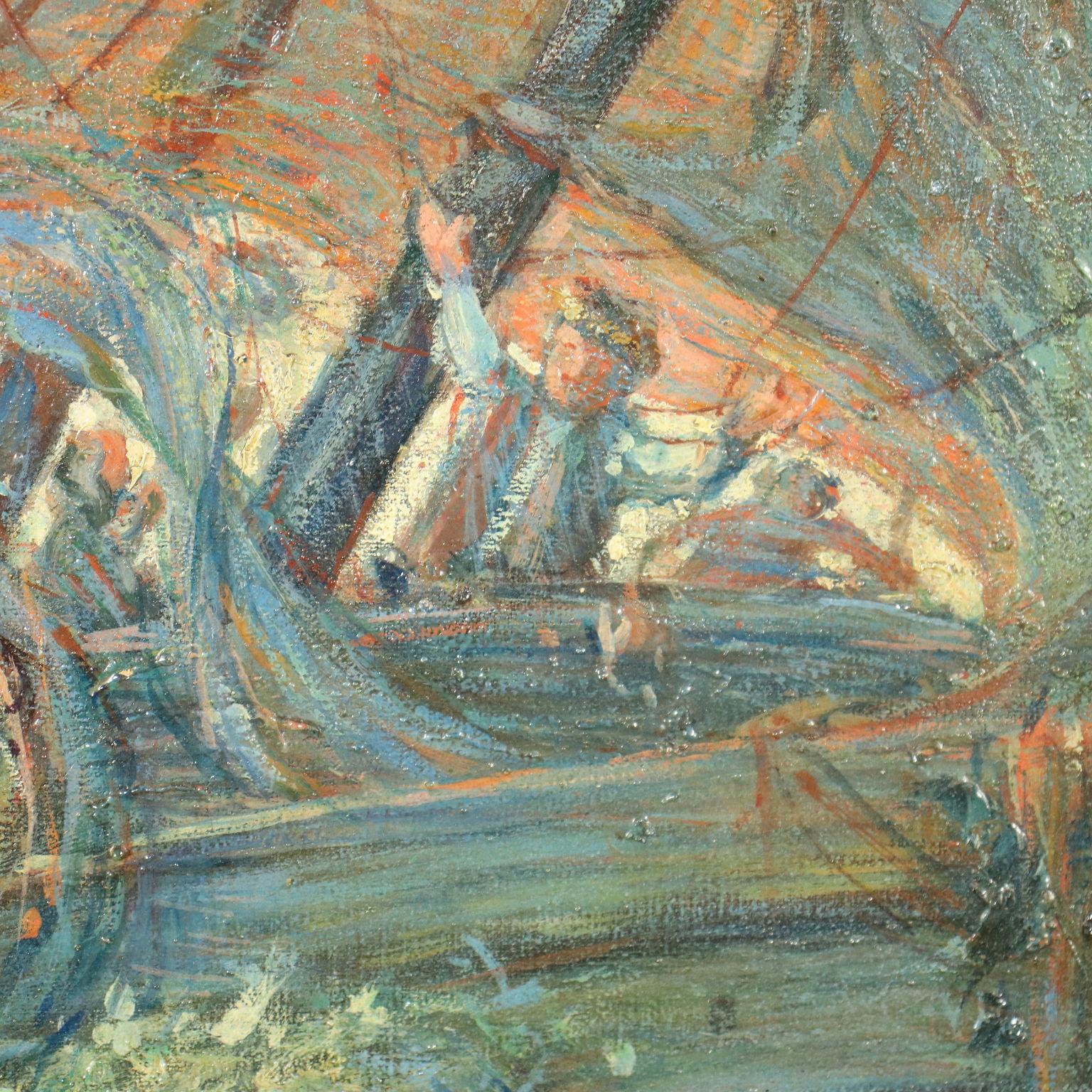 Marine With Fishermen 1916 Oil On Canvas 1