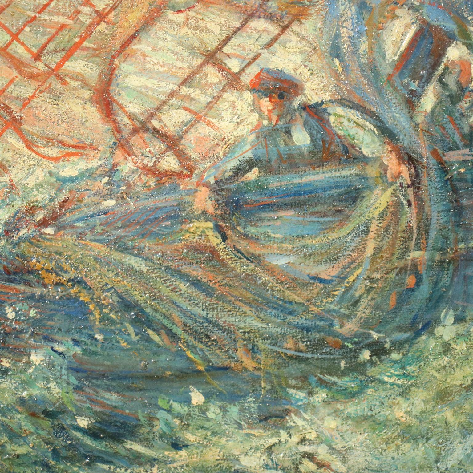 Marine With Fishermen 1916 Oil On Canvas 2