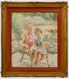 Marius Woulfart (1905-1991) - Framed Oil, Portrait of a Mother & Child
