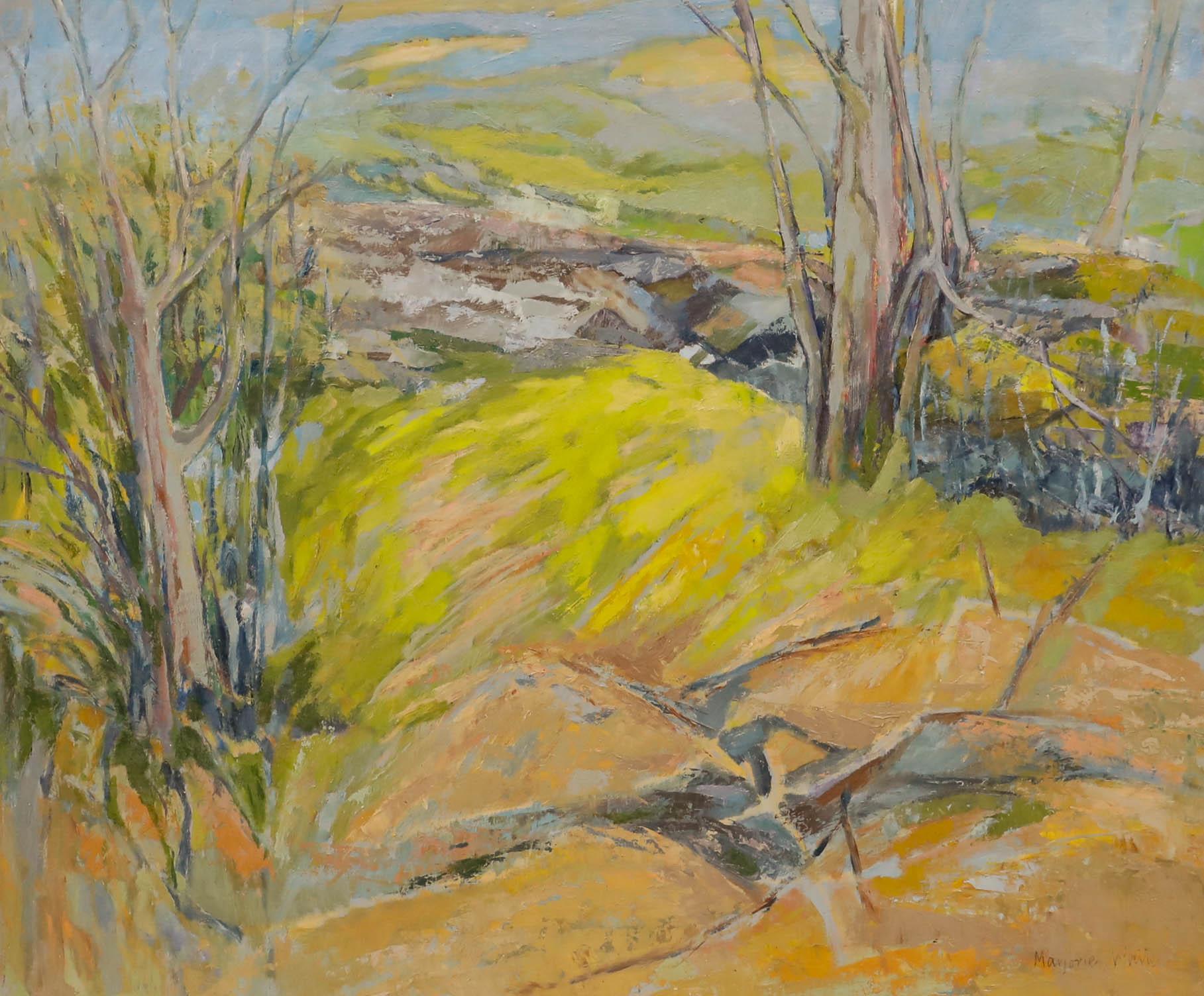 Marjorie White - Gerahmtes Öl des 20. Jahrhunderts, Herbstlandschaft – Painting von Unknown