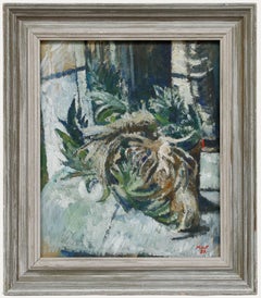 Mark Ford - 1987 Öl, Stilleben mit Palme