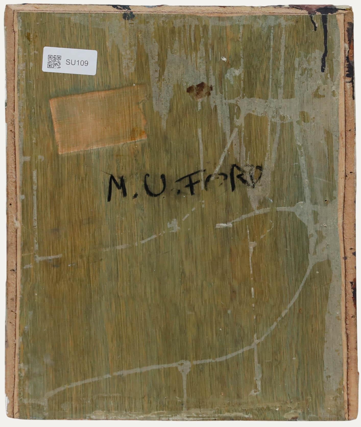 Mark Ford - Öl des 20. Jahrhunderts, Abstrakter Raum (Schwarz), Abstract Painting, von Unknown
