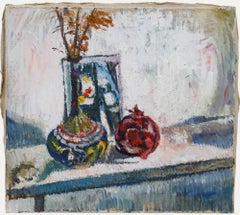 Mark Ford - 20. Jahrhundert Öl, Keramik und Granatapfel