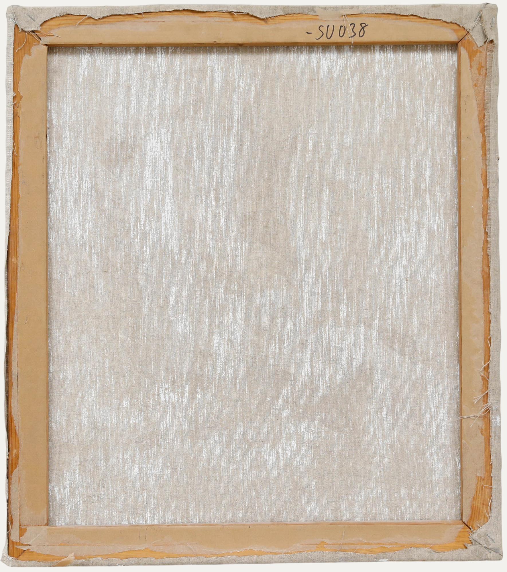 Mark Ford - Huile contemporaine, fleurs en pot - Gris Still-Life Painting par Unknown