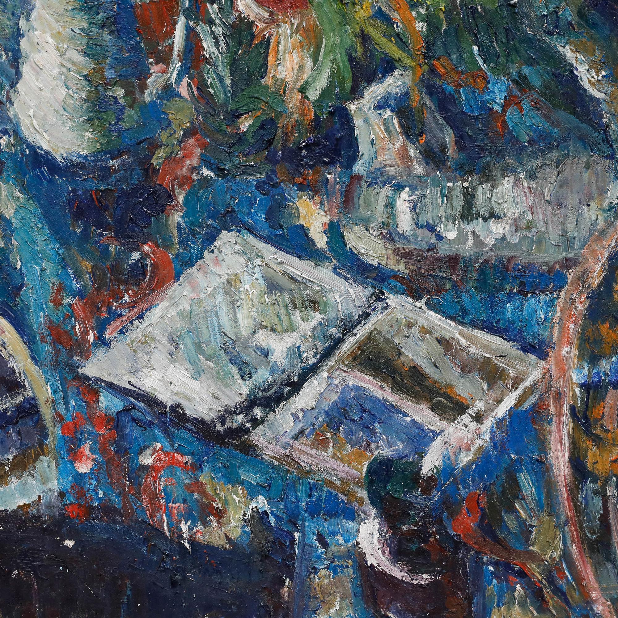 Mark Ford - Zeitgenössisches Öl, Stillleben mit offenem Buch – Painting von Unknown