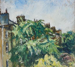 Mark Ford - Impasto 20th Century Oil, Chimneys and Trees
