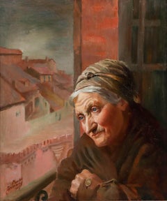 Marthe Jouanny - Framed 1907 Oil, Woman by a Window